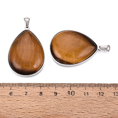 Natural Tiger Eye Pendants GG-N003-01C-P-1