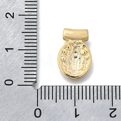 Religion Theme Brass Hammered Pendants KK-V010-09GP-03-1