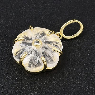 Natural Quartz Crystal Carved Pendants G-G330-01G-05-1