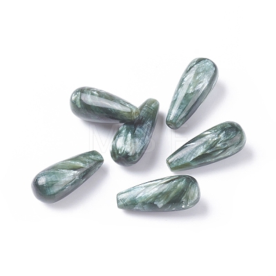 Natural Seraphinite Beads G-E557-11A-1
