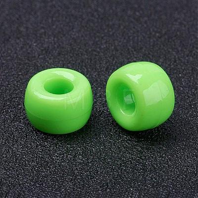 Opaque Acrylic European Beads PL338-8-1