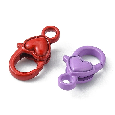 20Pcs Spray Painted Alloy Lobster Claw Clasps FIND-YW0001-79-1