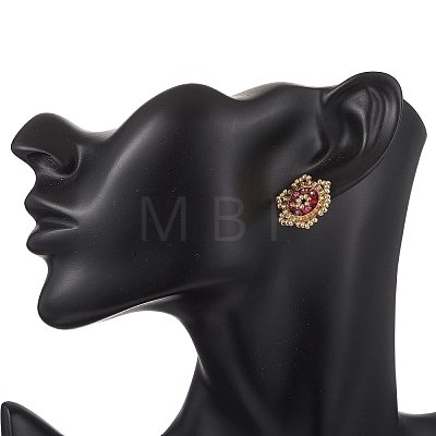 Flower Glass Seed Bead Stud Earrings EJEW-MZ00668-1