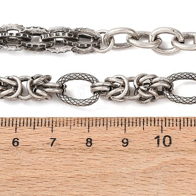 Vintage 304 Stainless Steel Mixed Chain Necklaces NJEW-C115-11AS-1