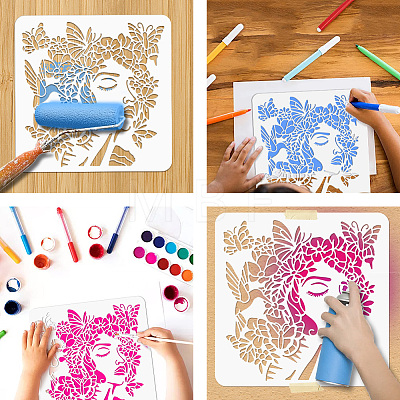 PET Hollow Out Drawing Painting Stencils DIY-WH0405-0066-1