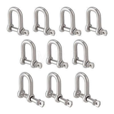 304 Stainless Steel D-Ring Anchor Shackle Clasps STAS-WH0033-56A-1