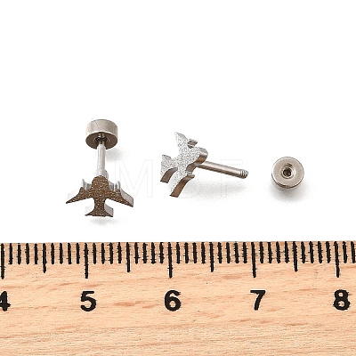 304 Stainless Steel Stud Earrings EJEW-H161-01P-J-1