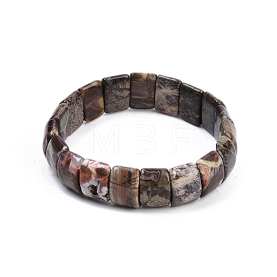 Natural Agate Beaded Stretch Bracelets for Women Men BJEW-M049-08C-1