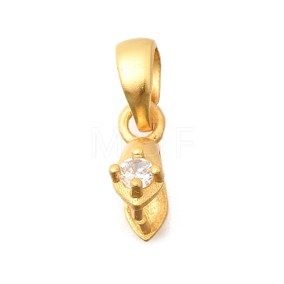 Brass Micro Pave Cubic Zirconia Ice Pick Pinch Bails KK-G600-24G-01-1
