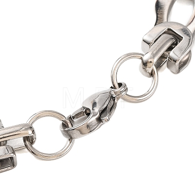 304 Stainless Steel Link Chain Bracelets BJEW-B078-113GP-1