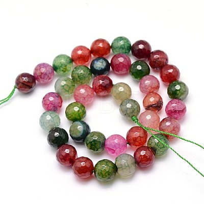 Natural Agate Round Beads Strand G-L085-10mm-01-1
