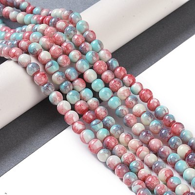 Baking Paint Glass Bead Strands GLAA-H031-01A-01-1