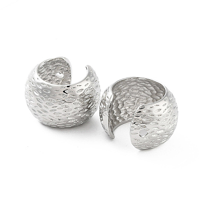 Brass Thick Cuff Earrings EJEW-Q811-39P-1