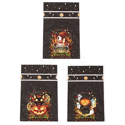 50Pcs Rectangle Halloween Candy Plastic Bags ABAG-U001-01H-1