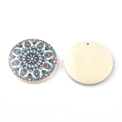 Printed Wooden Pendants WOOD-S045-034A-1