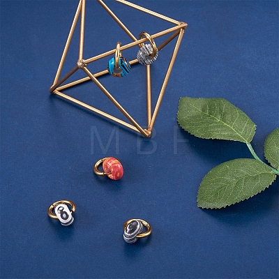 DIY Gemstone Beaded Hoop Earring Making Kits DIY-SW0001-06-1