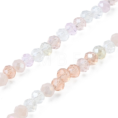 Electroplate Glass Beads Strands EGLA-yw0002-C07-1