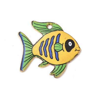 Alloy Enamel Pendants FIND-H047-02KCG-02-1