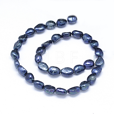Dyed Natural Cultured Freshwater Pearl Beads Strands PEAR-L021-15G-01-1