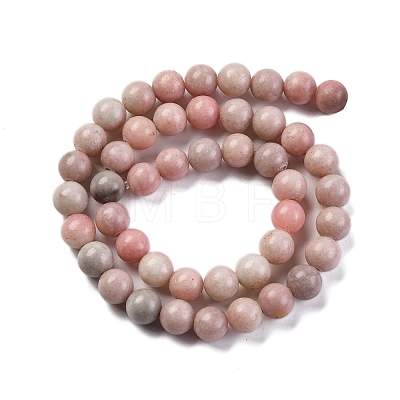 Natural Pink Opal Beads Strands G-E444-28-8mm-01-1