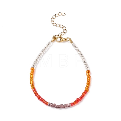 Candy Color Glass Seed Beaded Bracelet for Women BJEW-JB08612-1