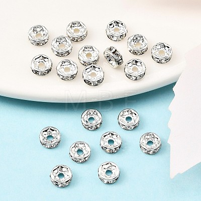 Brass Rhinestone Spacer Beads X-RB-A014-Z6mm-01S-1