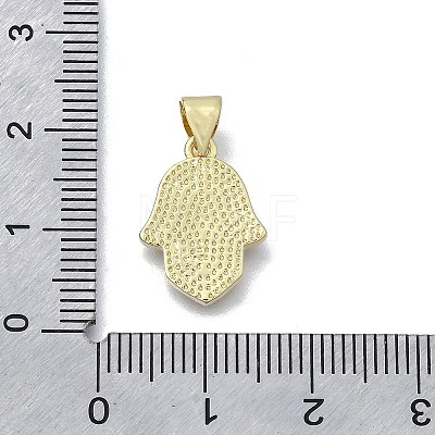 Brass Palm Pendants KK-V010-18G-1