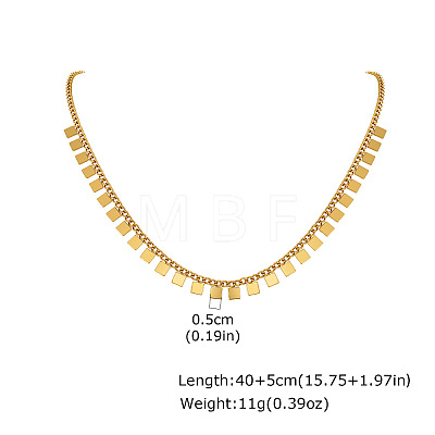 304 Stainless Steel Mini Multiple Charm Necklaces for Women WGEADAB-03-1