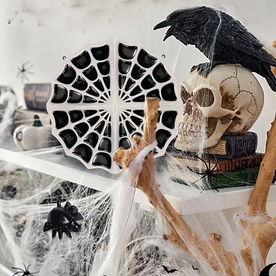 Halloween Theme DIY Spider Web Pendant Decoration Silicone Molds DIY-F143-04-1