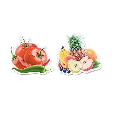 Cartoon Fruit Paper Stickers Set DIY-G066-18-1