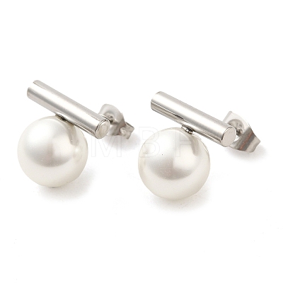 304 Stainless Steel Studs Earrings EJEW-K277-01P-1