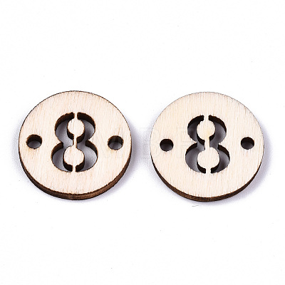 Unfinished Natural Poplar Wood Links Connectors WOOD-S045-138A-8-1