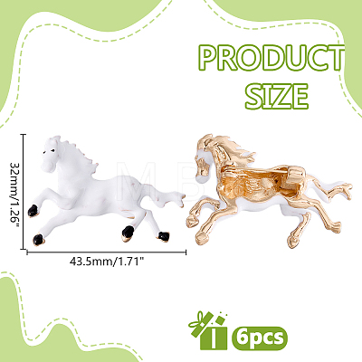 Horse Enamel Pins JEWB-WH0051-062G-1