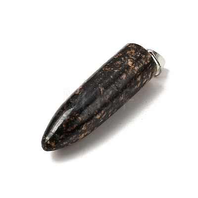 Natural Rhodonite Pointed Pendants G-F820-12H-1