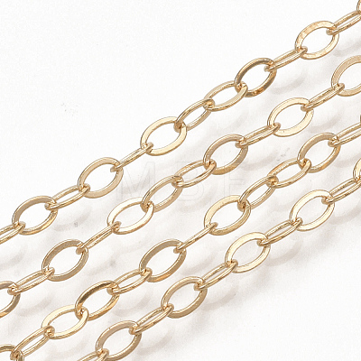 Brass Cable Chain Necklace Making MAK-T006-05KC-1