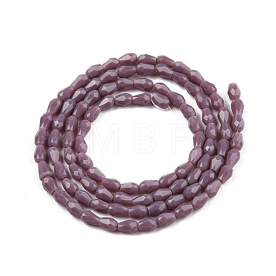 Opaque Solid Color Glass Beads Strands GLAA-N052-02-A07-1