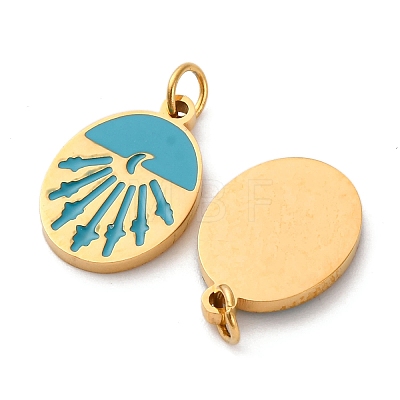 304 Stainless Steel Enamel Charm STAS-U061-32G-03-1