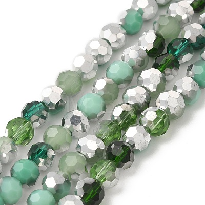 Electroplate Glass Beads Strands EGLA-P048-B-1