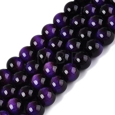 Imitation Tiger Eye Glass Beads Strands GLAA-Q106-03A-B08-1
