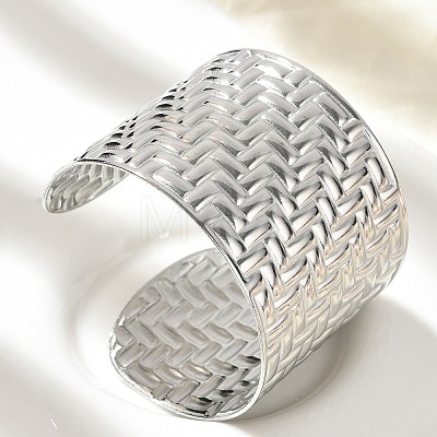 304 Stainless Steel Cuff Bangles for Women BJEW-Z096-05P-1