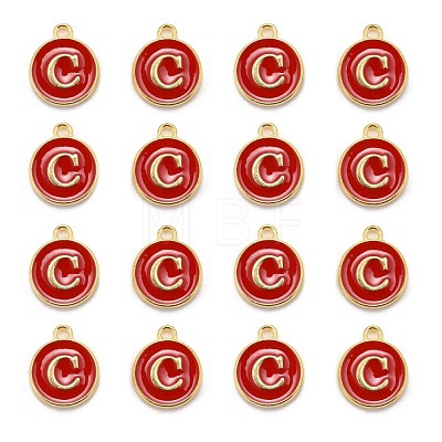 Golden Plated Alloy Enamel Charms ENAM-S118-03C-1