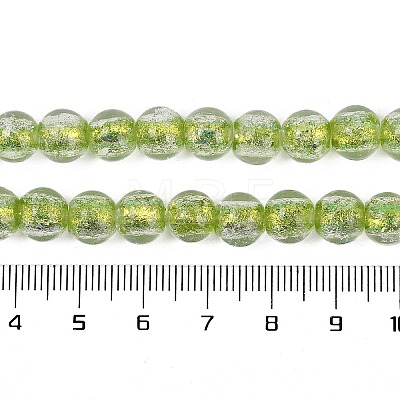 Handmade Foil Lampwork Beads Strands FOIL-K003-06A-12-1