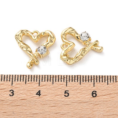 Rack Plating Alloy Rhinestoned Pendants FIND-M038-12G-1