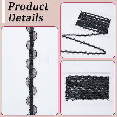 7.5 Yards Polyester Lace Ribbons SRIB-CY0001-46A-1