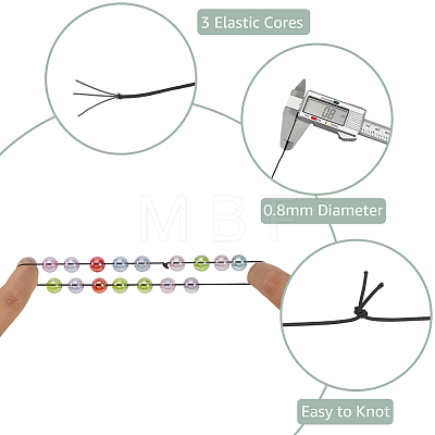 4Rolls 2 Colors Elastic Cords EC-PA0001-02B-1