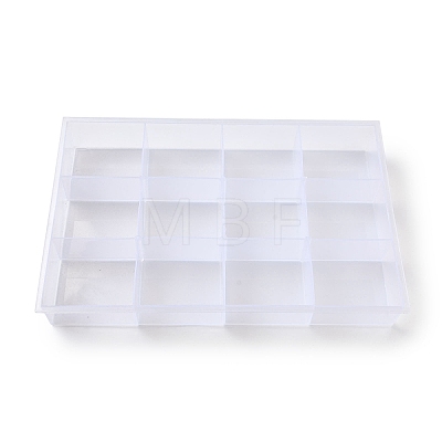 12 Grids Transparent Plastic Jewelry Trays CON-K002-02C-1