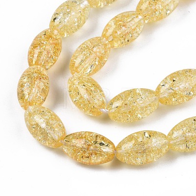 Transparent Crackle Glass Beads Strands X-GLAA-S192-B-010G-1