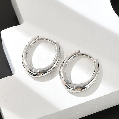 Brass Huggie Hoop Earrings EJEW-C502-11P-1