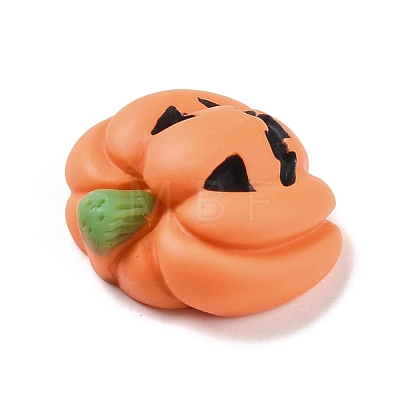 Pumpkin Opaque Resin Cabochons X-RESI-F031-05-1