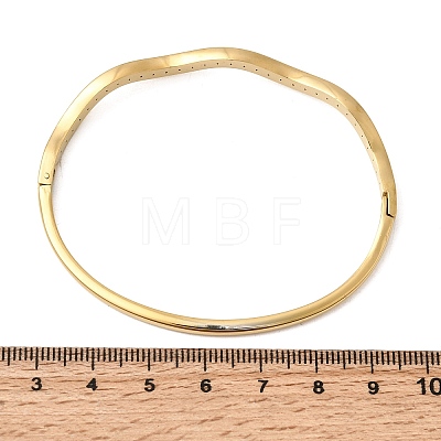 304 Stainless Steel Rhinestone Hinged Bangles for Women BJEW-B168-11G-1